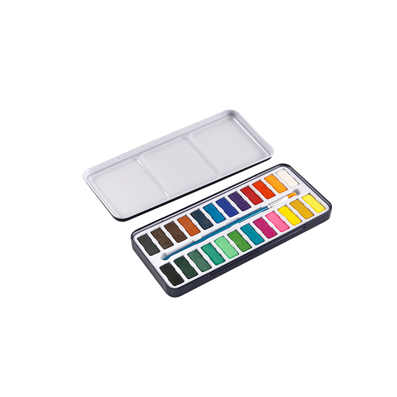 Como usar o conjunto de aquarela com lata de tinta?