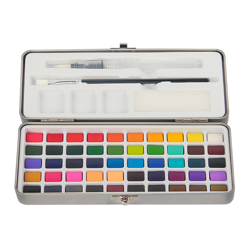 Conjunto de tinta aquarela 50 cores